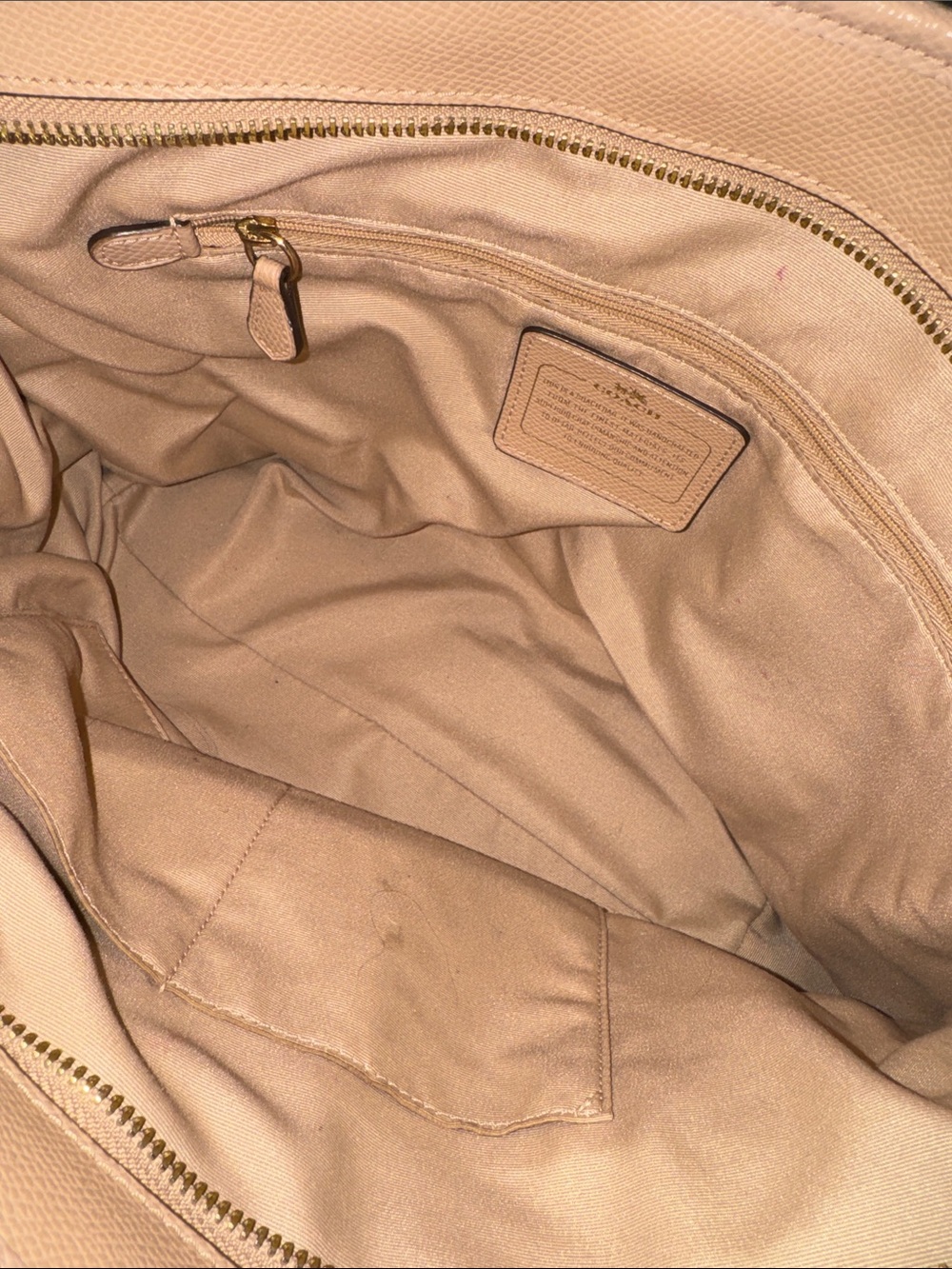 Coach Bag City Zip Tote Tan Leather Tote - Picture 11 of 17